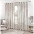Crushed Velvet Eyelet Curtains - Ivory