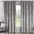 Crushed Velvet Eyelet Curtains - Silver