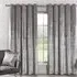 Crushed Velvet Eyelet Curtains - Silver