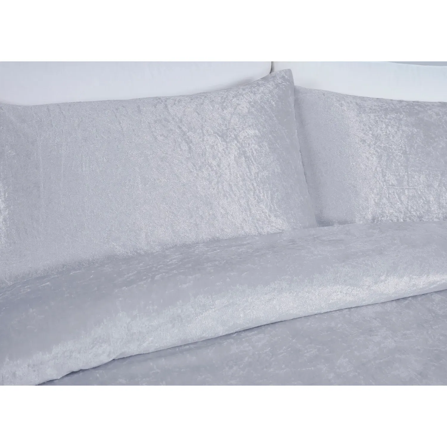 Crushed Velvet Super King Duvet Cover Set