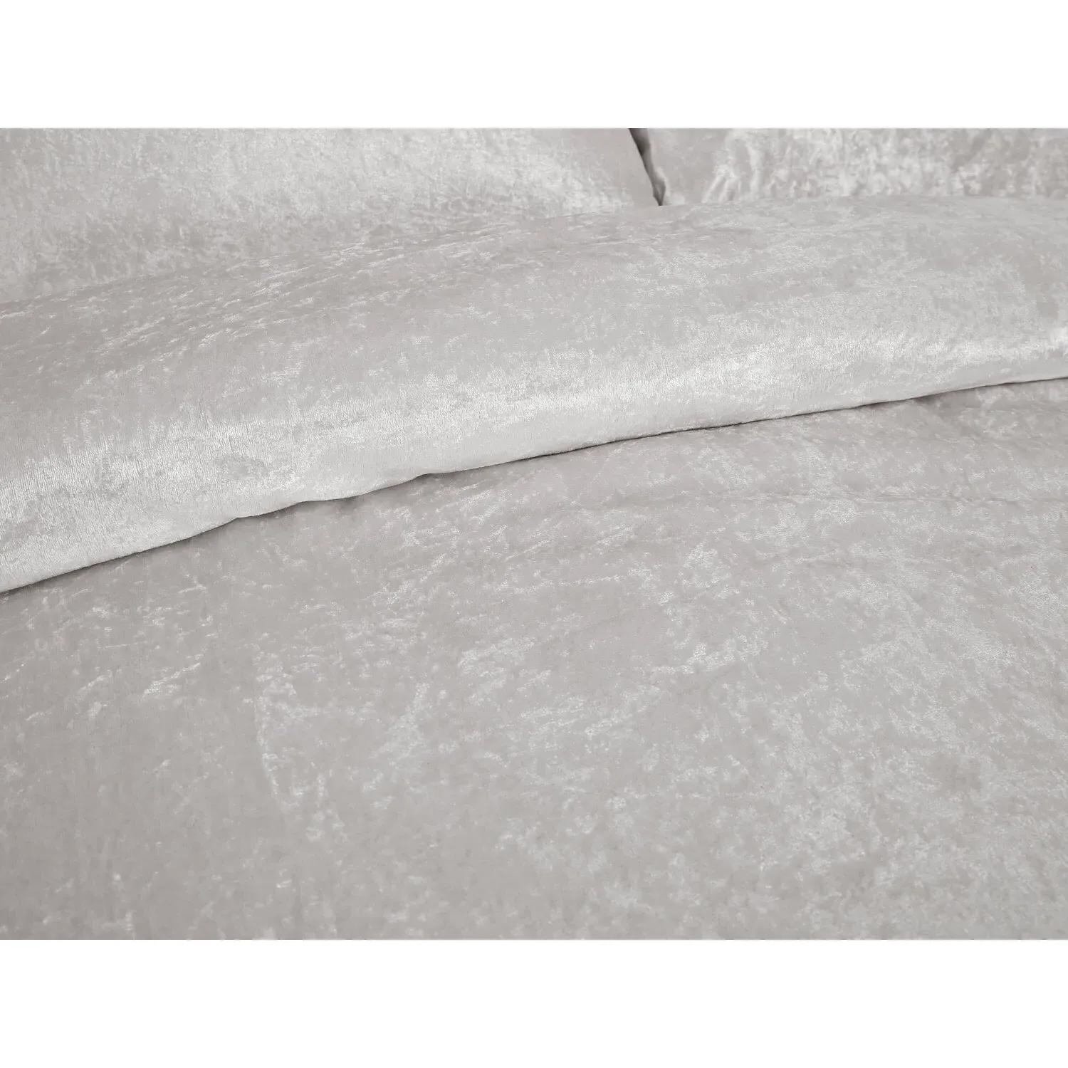 Crushed Velvet Super King Duvet Cover Set - Gold