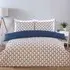Dalton Double Reversible Geometric Duvet Set - Navy