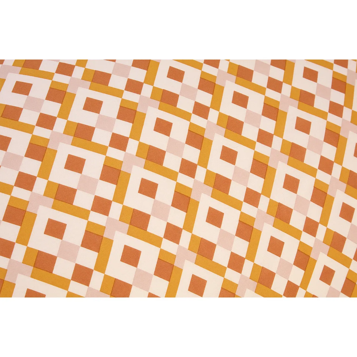 Dalton King Size Reversible Geometric Duvet Set - Rust
