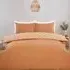 Dalton King Size Reversible Geometric Duvet Set - Rust
