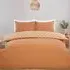 Dalton Single Reversible Geometric Duvet Set - Rust