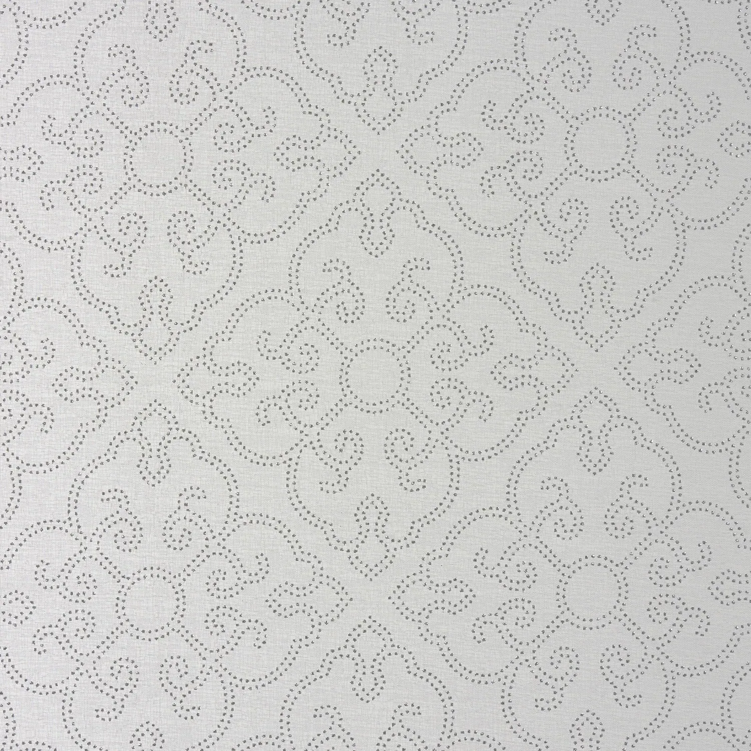 Darcia Damask Panel Voile Curtains - Silver