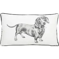 Dexter The Dachshund Cushion - White
