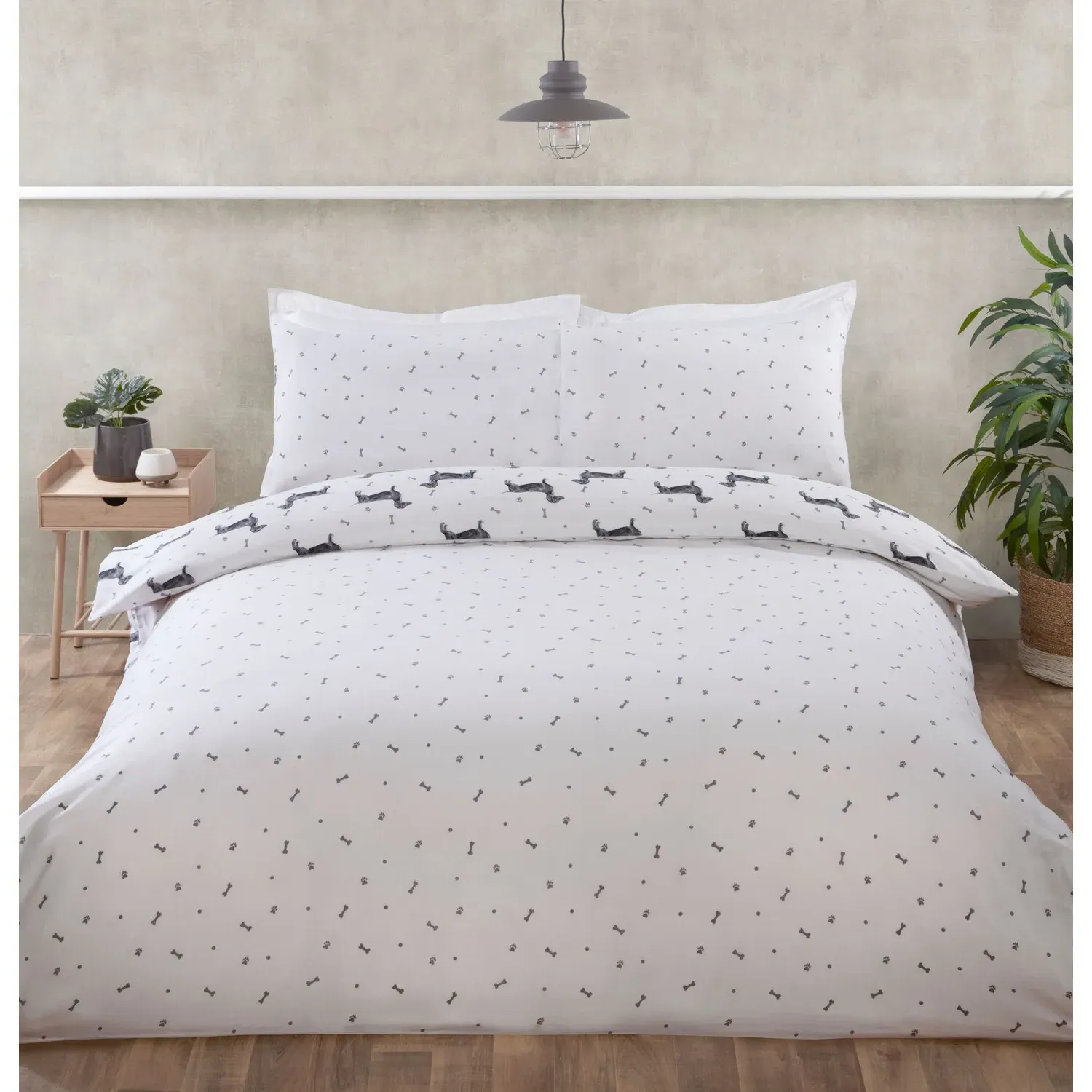 Dexter The Dachshund King Size Duvet Cover Set - Multi