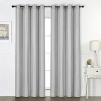 Divante Blackout Panel - Silver, Faux Linen