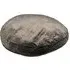 Divante Round Floor Cushion - Grey, Crushed Velvet