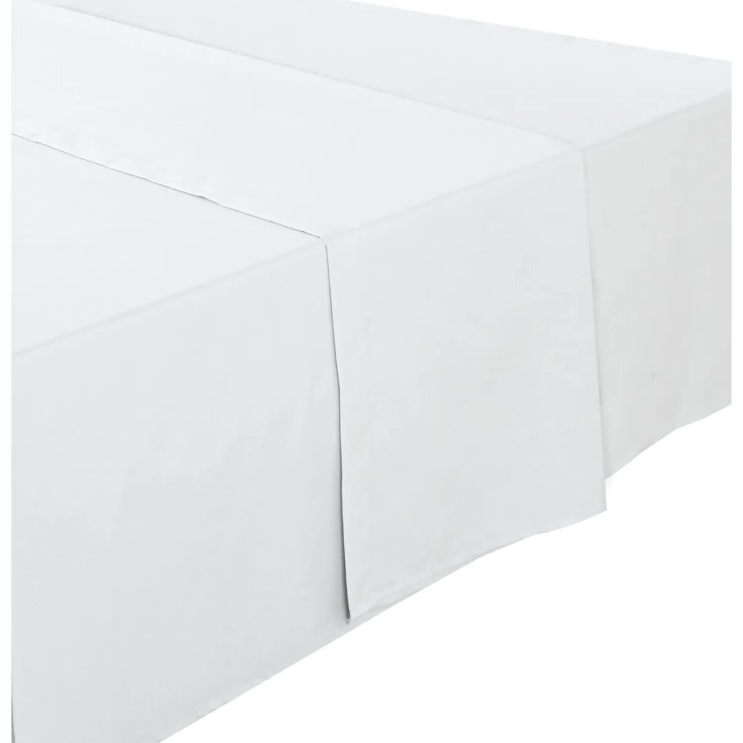 Double Cotton Flat Sheet - White