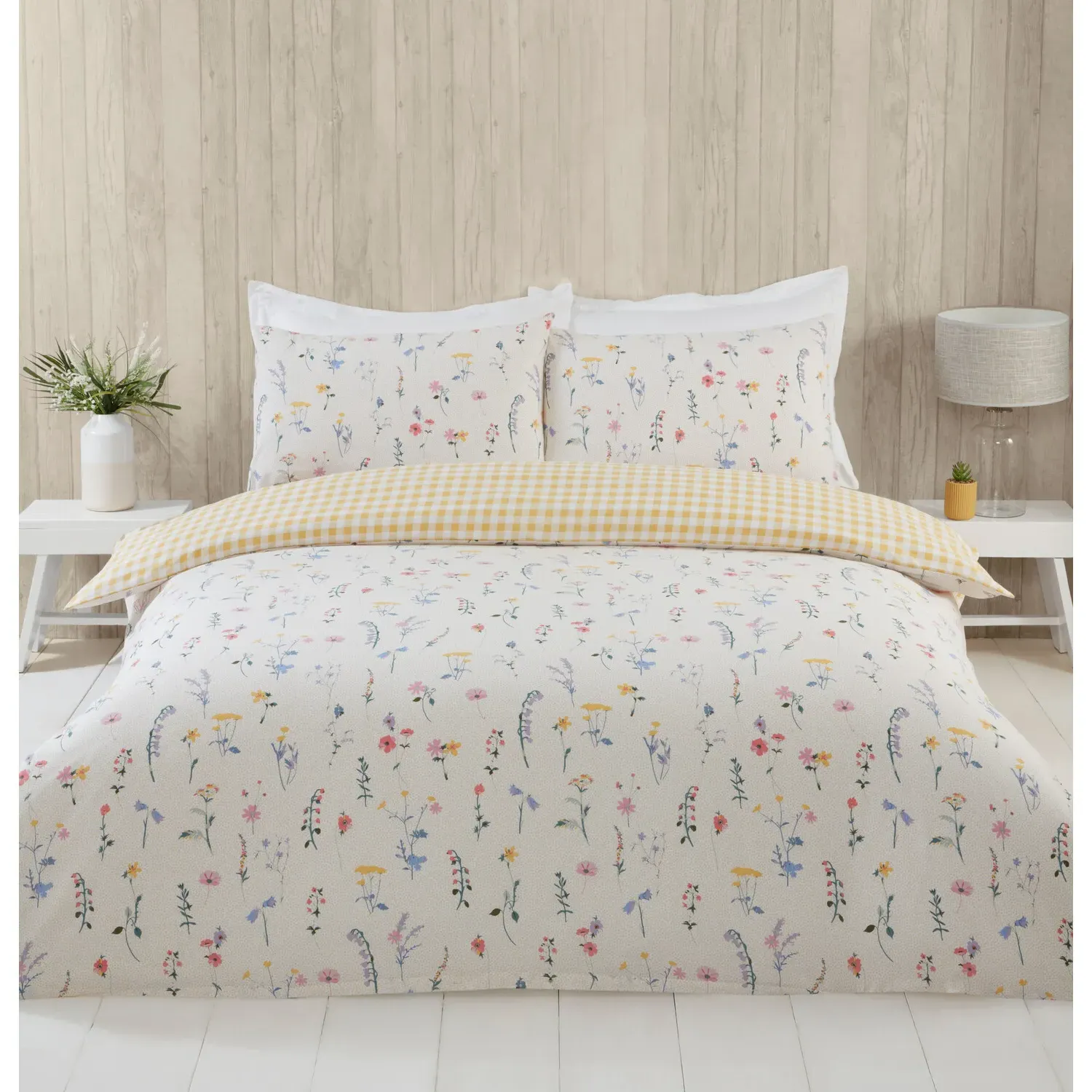 Double Meadow Flowers Duvet Cover with Pillowcase Set - Multi image