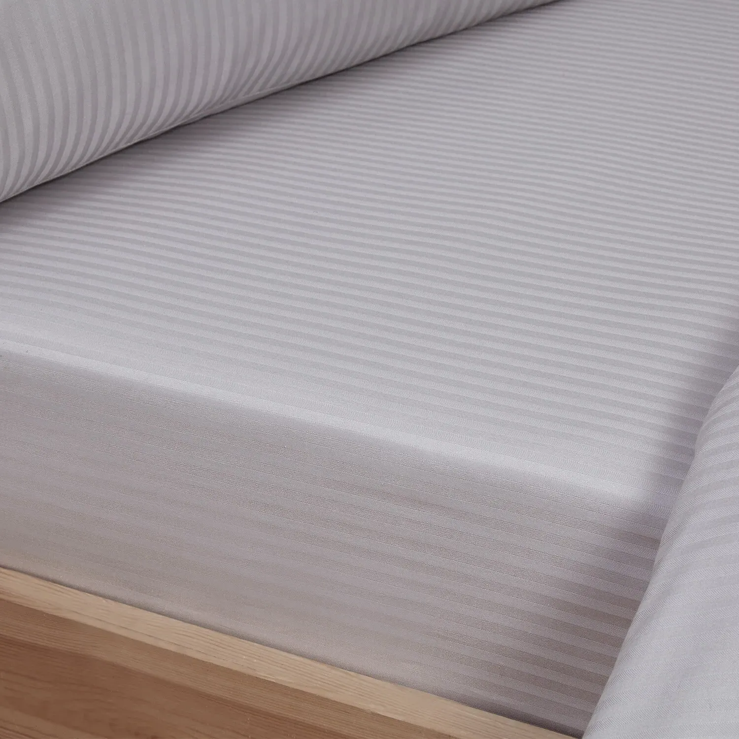 Double Size Bamboo Cotton Duvet Cover Set - Silver