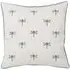 Dragonfly Embroidered Cushion 45x45cm - Natural