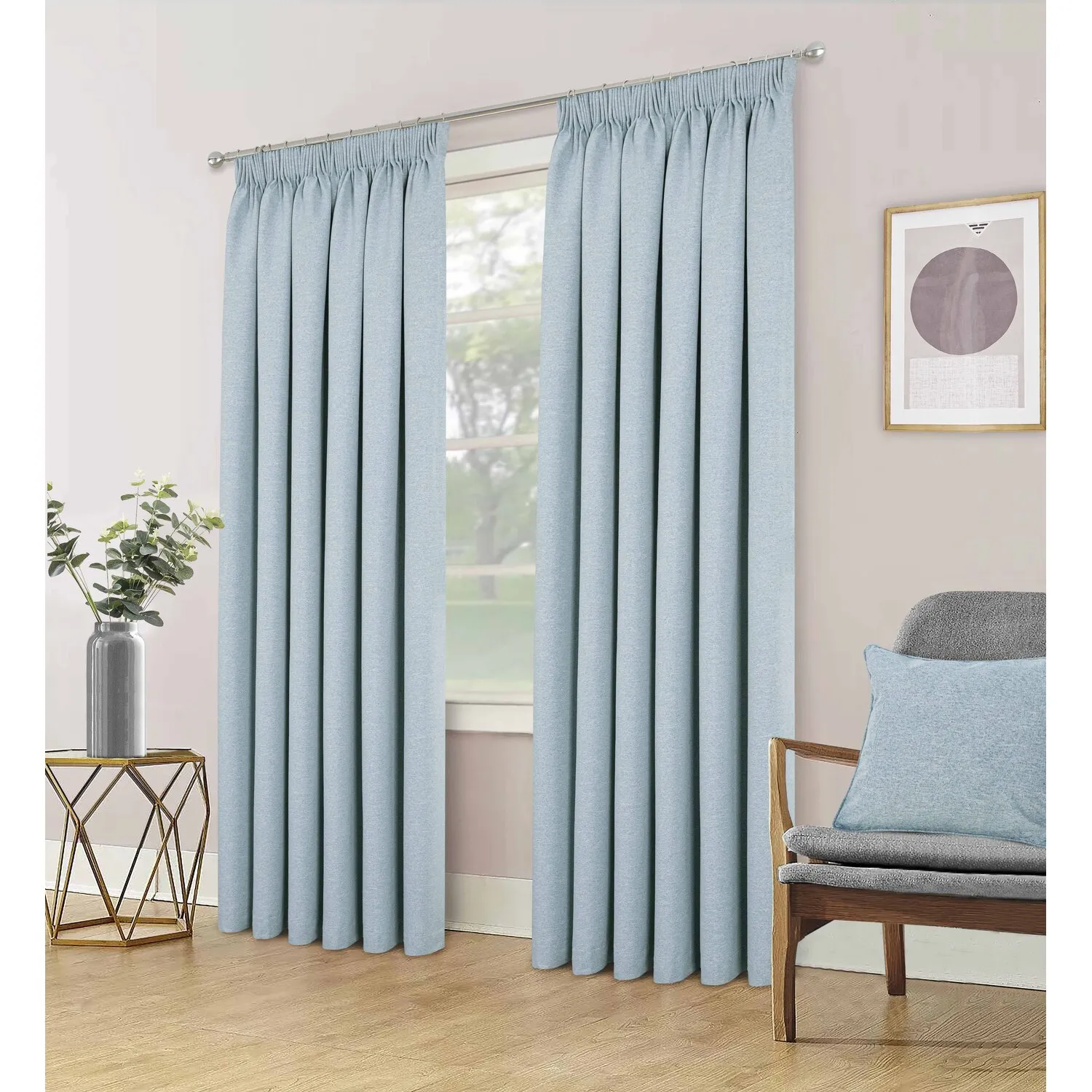 Dusk Blackout Thermal Curtains - Blue