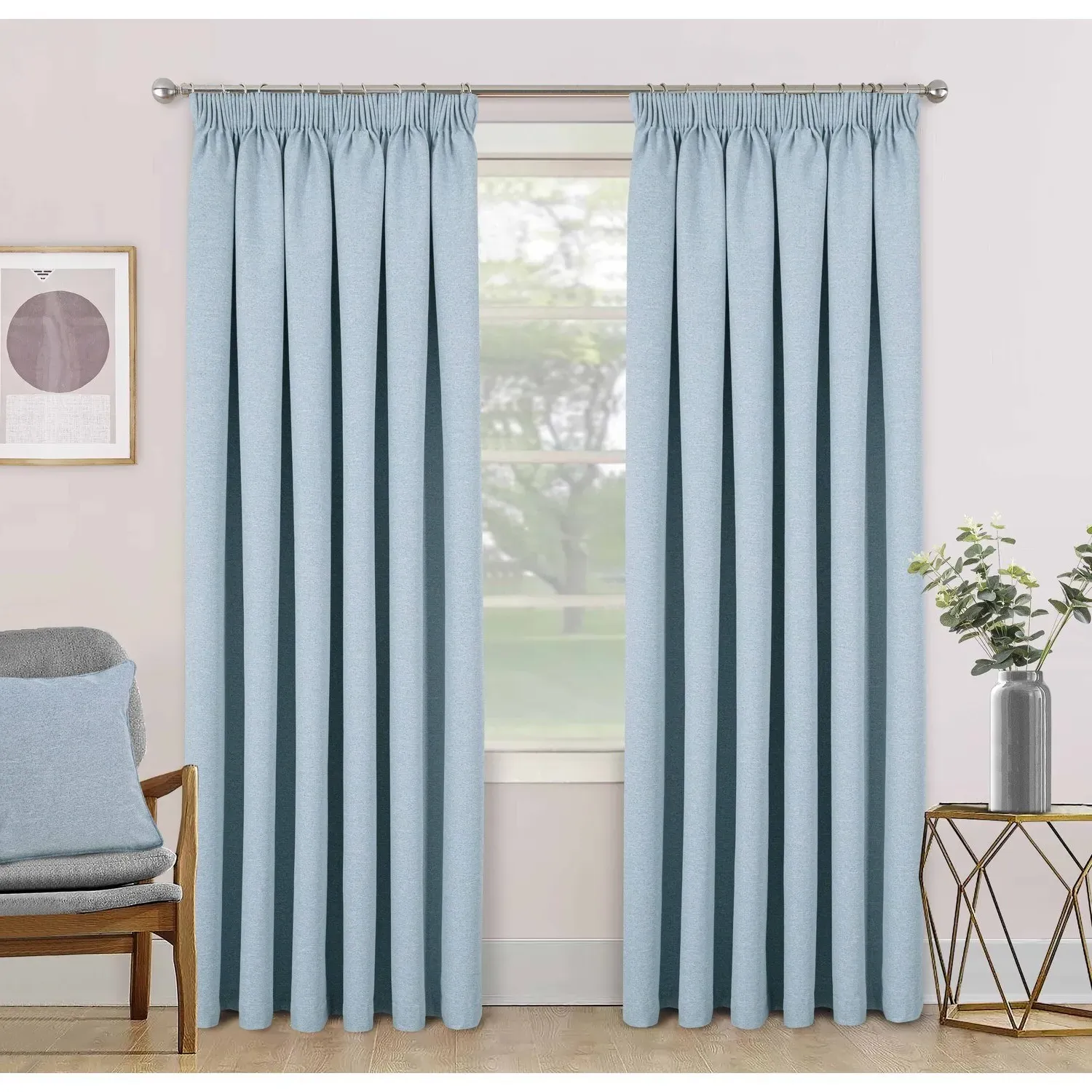 Dusk Blackout Thermal Curtains - Blue
