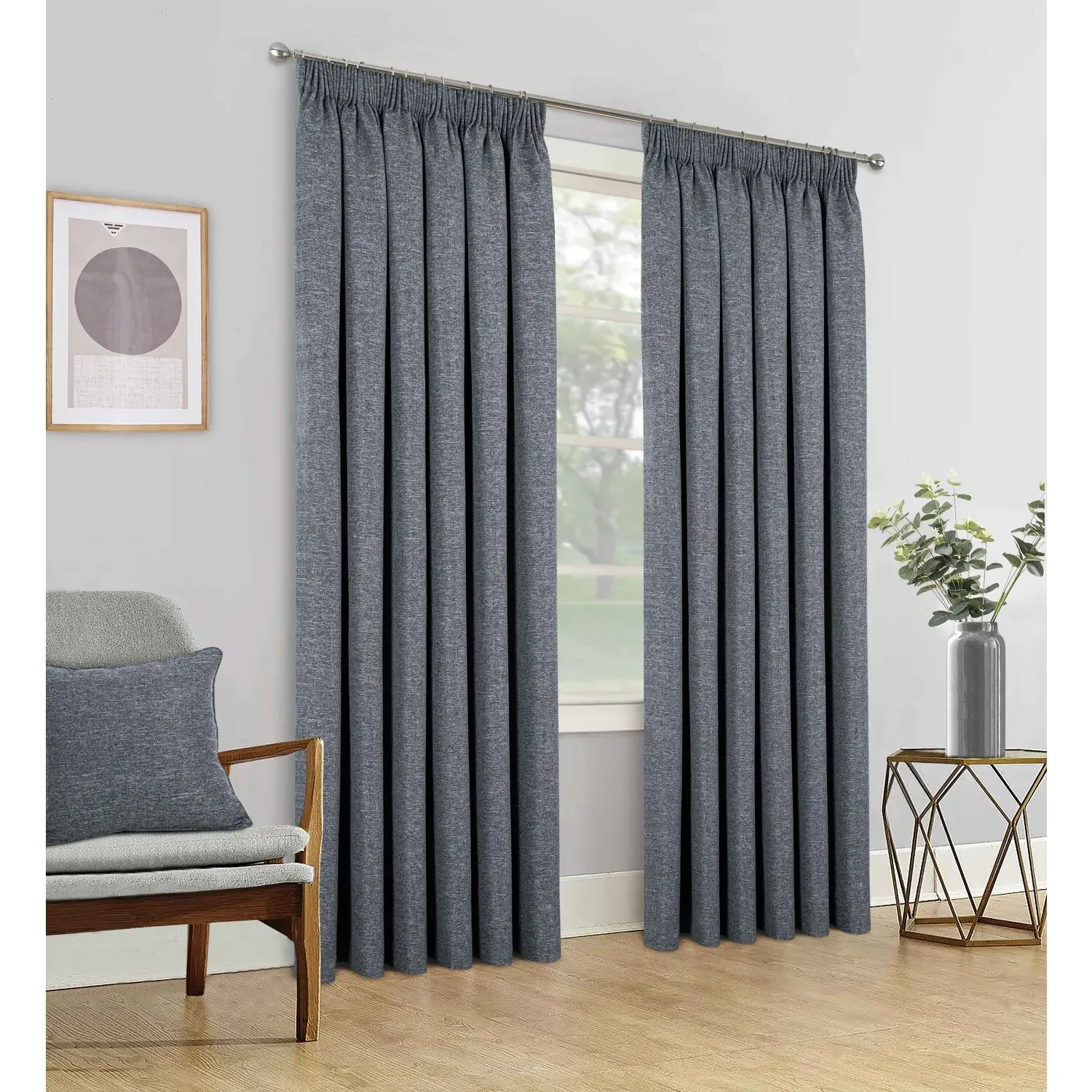 Dusk Blackout Thermal Curtains - Charcoal