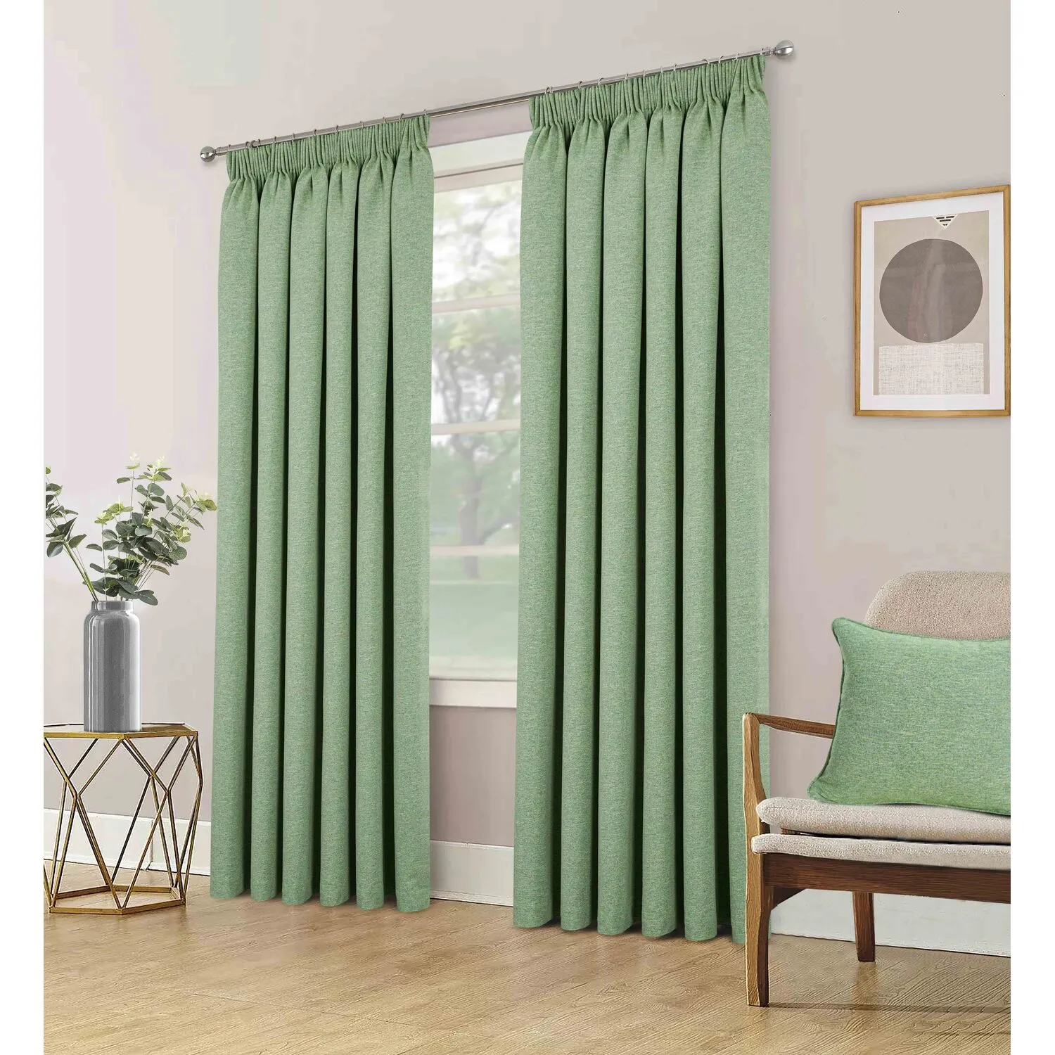 Dusk Blackout Thermal Curtains - Green