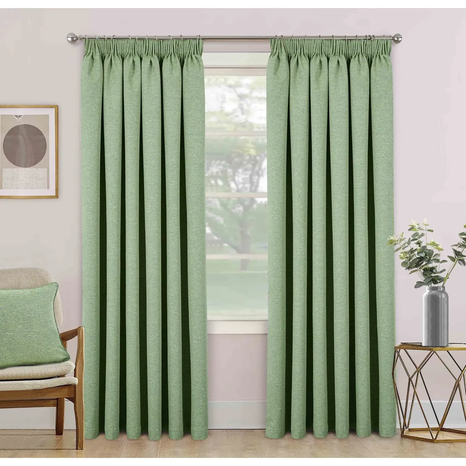 Dusk Blackout Thermal Curtains - Green
