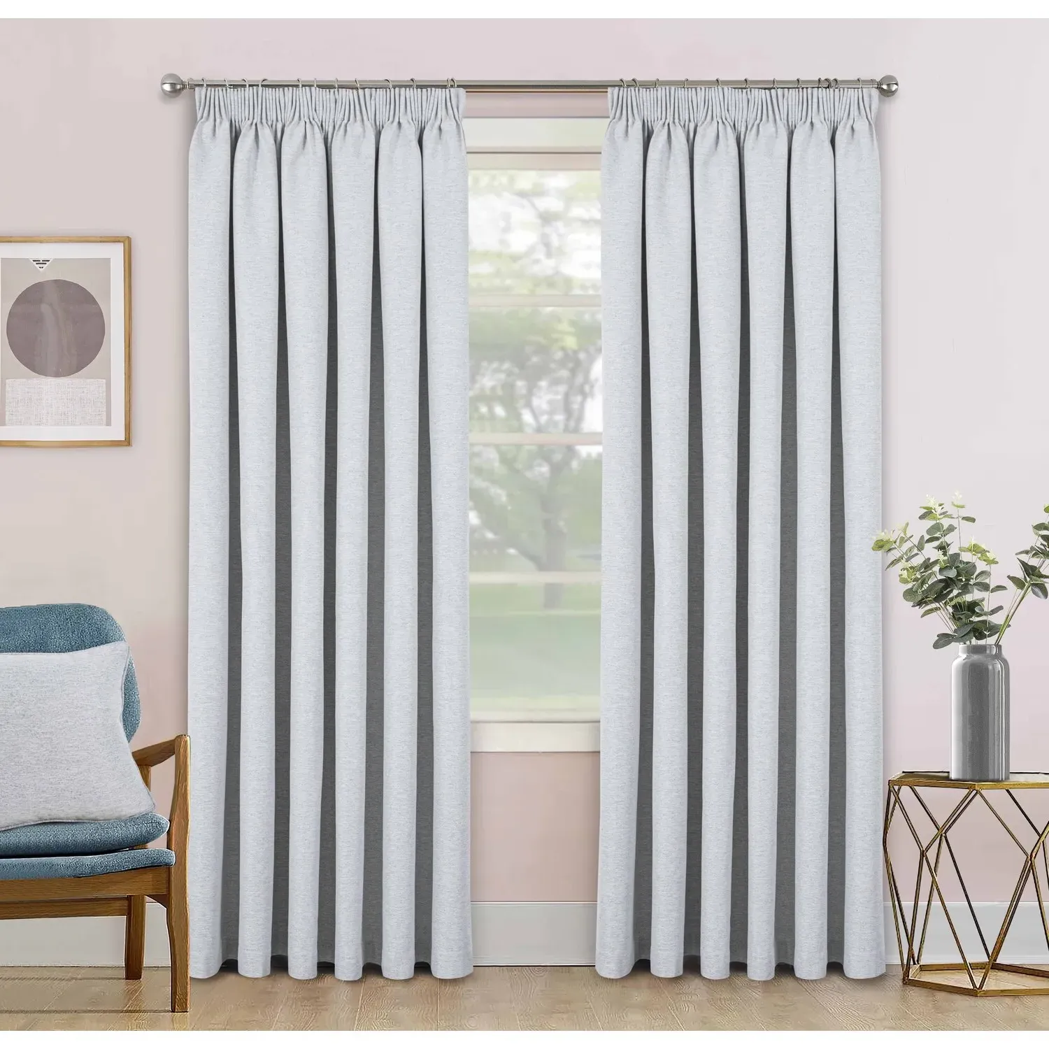 Dusk Blackout Thermal Curtains - Silver