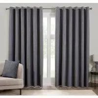 Dusk Eyelet Curtain - Charcoal