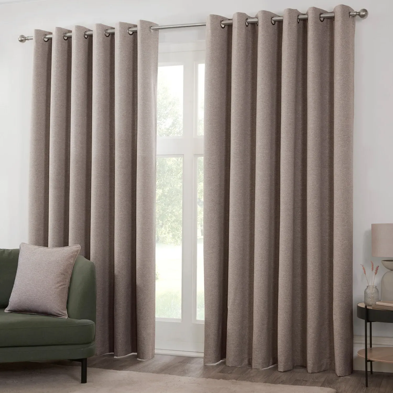Dusk Eyelet Curtain - Natural