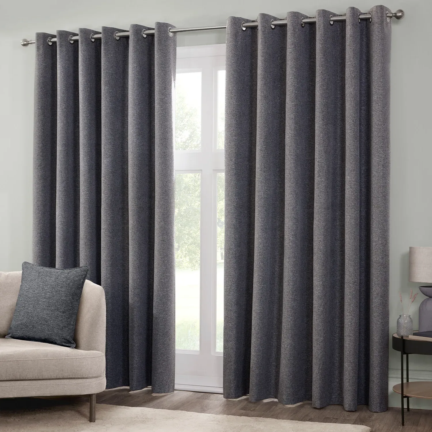 Dusk Eyelet Curtain - Natural