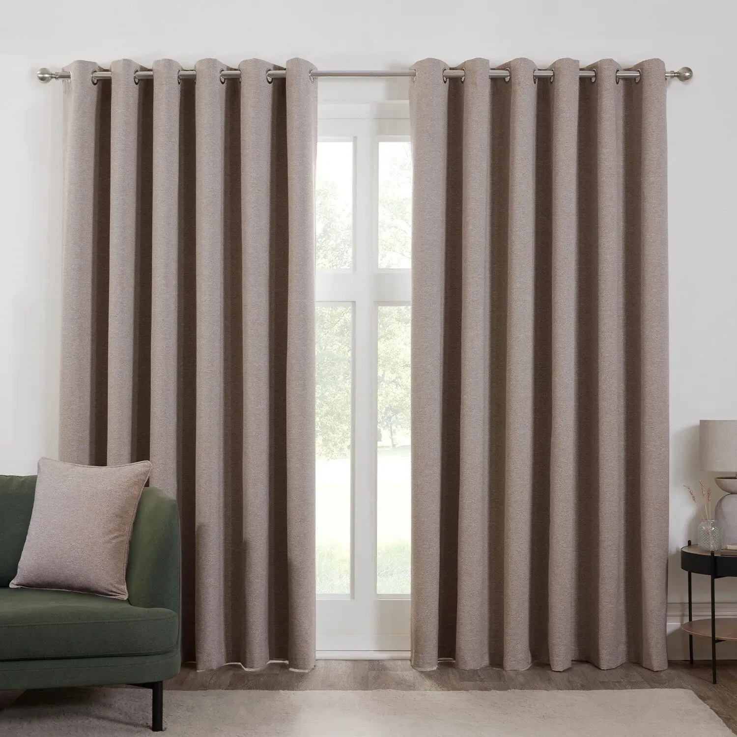 Dusk Eyelet Curtain - Natural