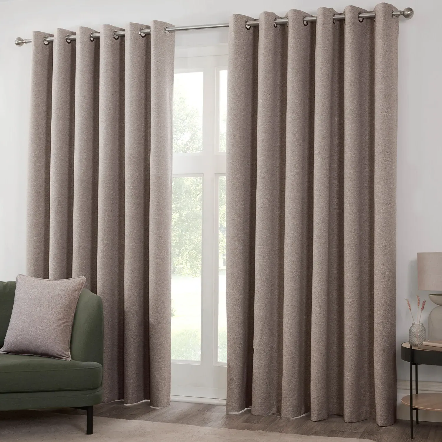 Dusk Eyelet Curtain - Natural