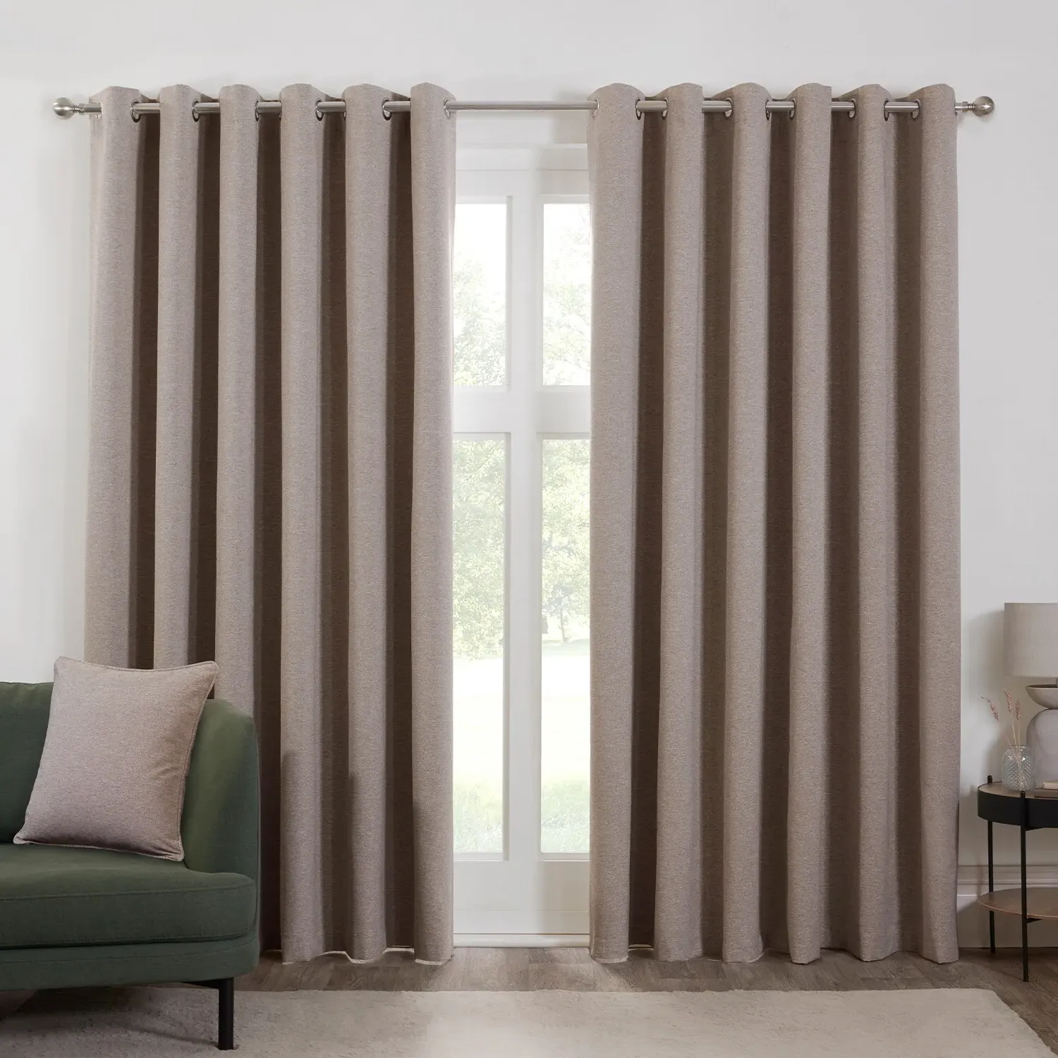 Dusk Eyelet Curtain - Natural
