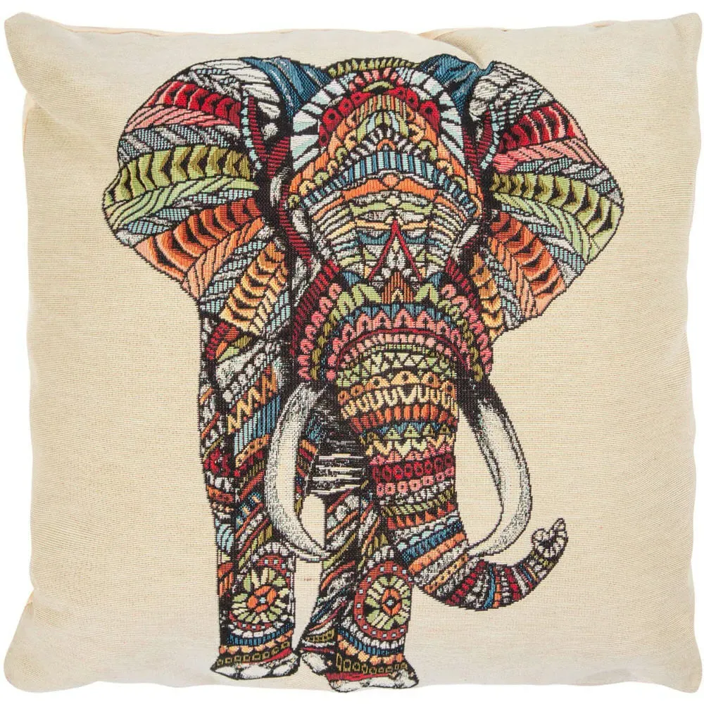 Elephant Brights Cushion - Multi
