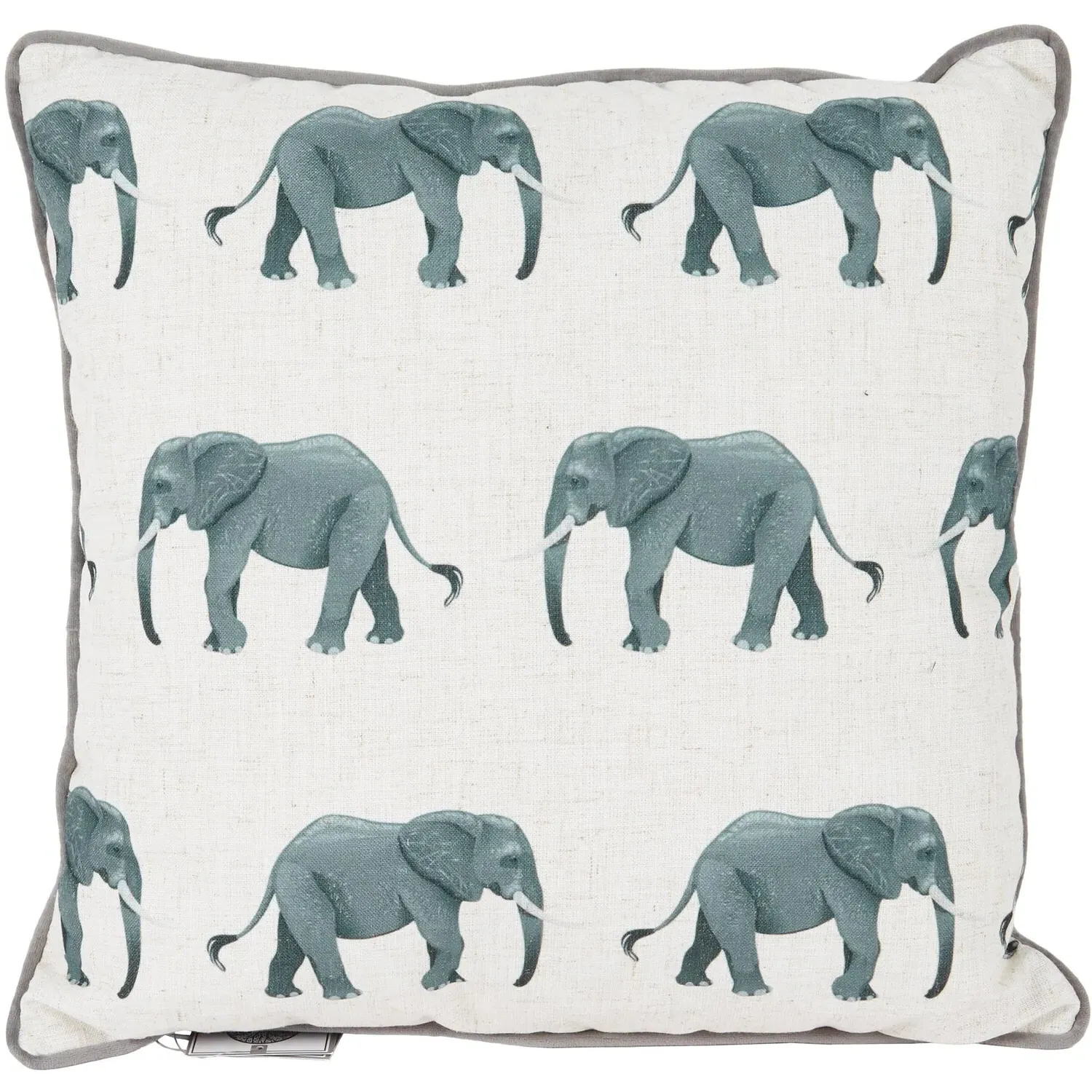 Elephant Cushion - Grey