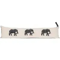 Elephant Draught Excluder - Charcoal