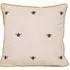 Embroidered Bee Cushion - Yellow, Linen Blend