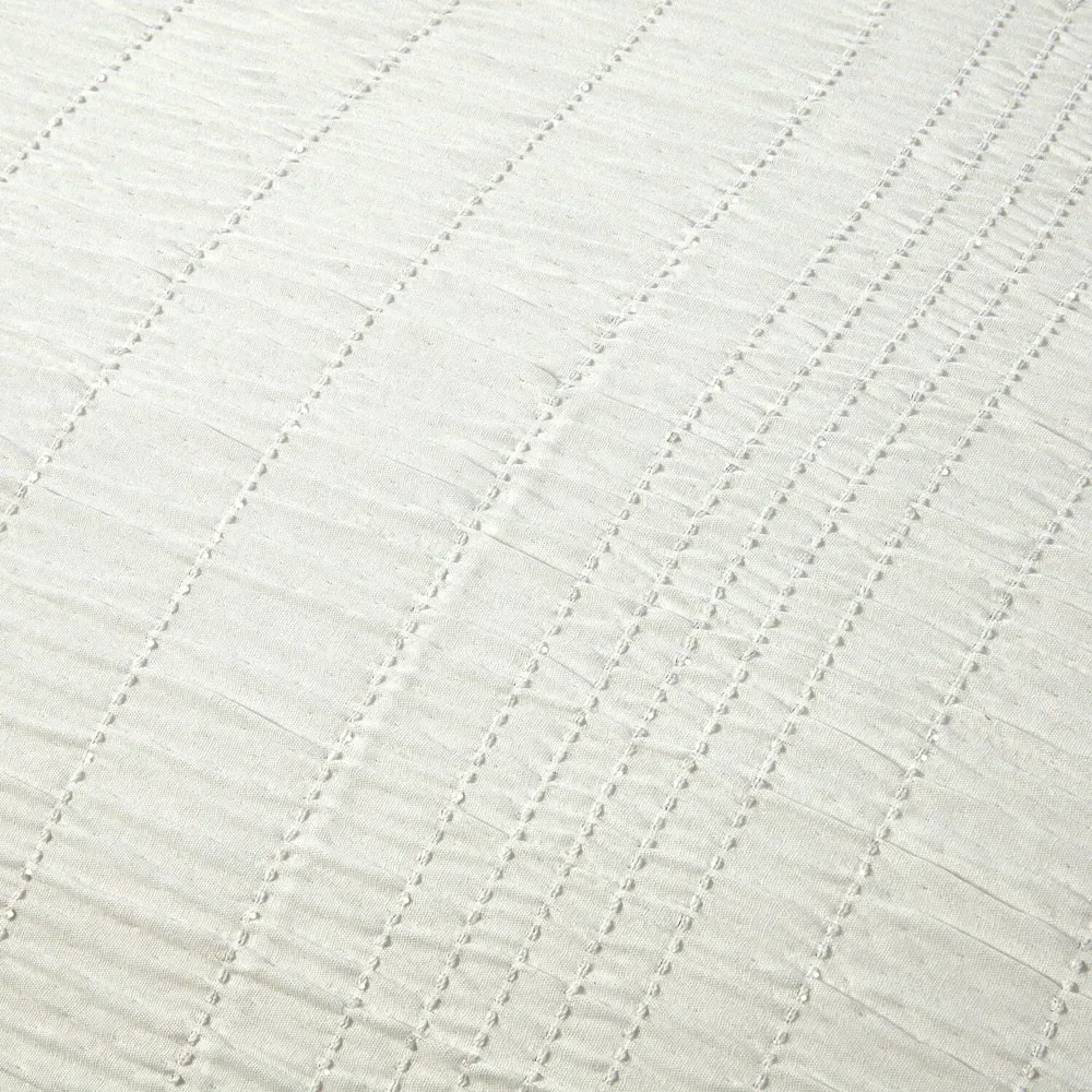 Estelle Double Seersucker Duvet Set - Silver