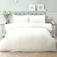 Estelle Double Seersucker Duvet Set - Silver