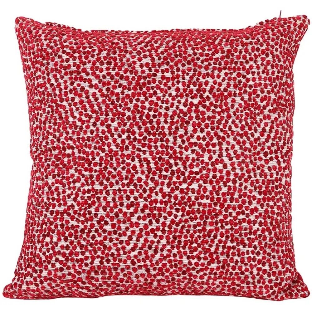 Fairford Chenille Cushion - Red