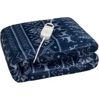 Fairisle Electric Throw - Navy