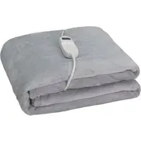 Faux Fur Electric Throw - Grey