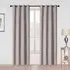 Faux Linen Blackout Panel Curtain 137cm - Natural