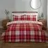 Balmoral Check King Size Duvet Set - Red
