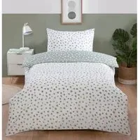 Dapple Spot Duvet Cover and Pillowcase Set - Green
