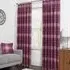 Enya Geo Check Curtains - Mulberry