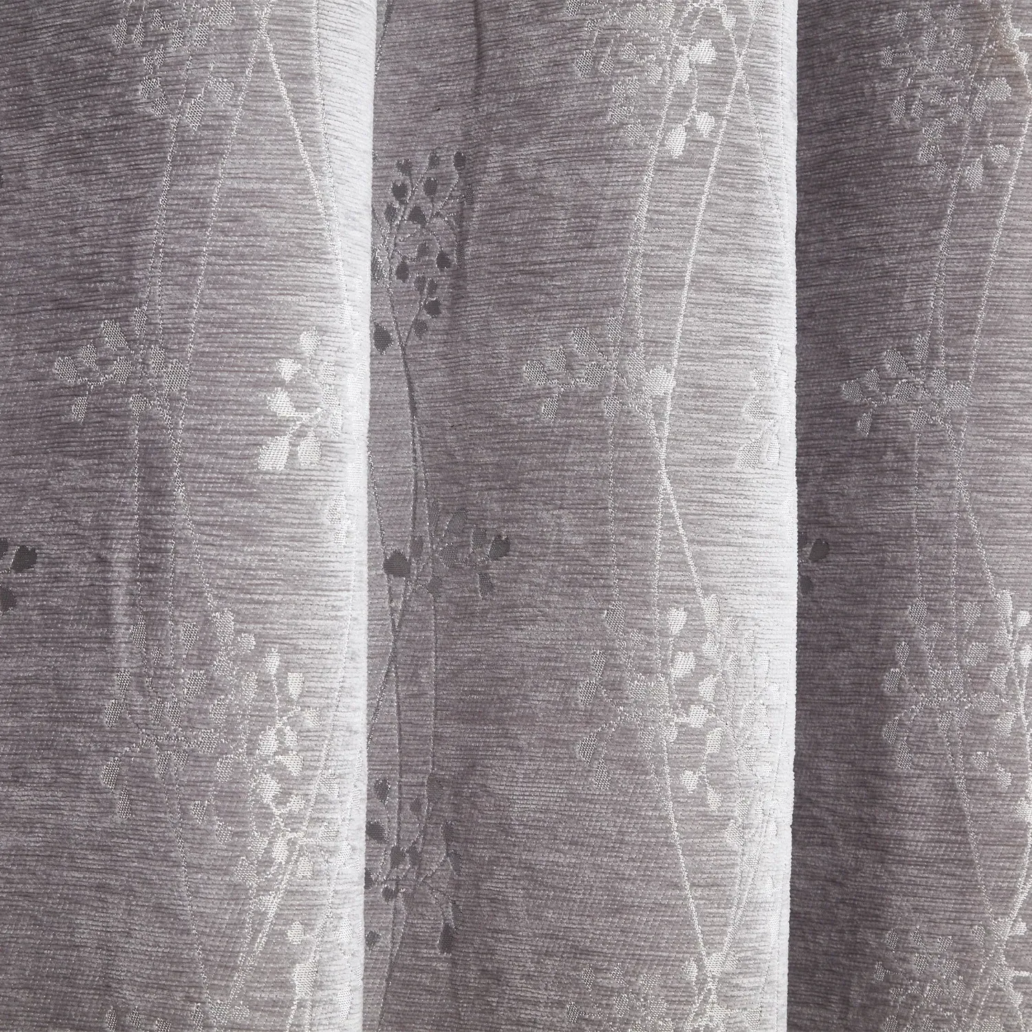 Grace Chenille Curtain - Grey