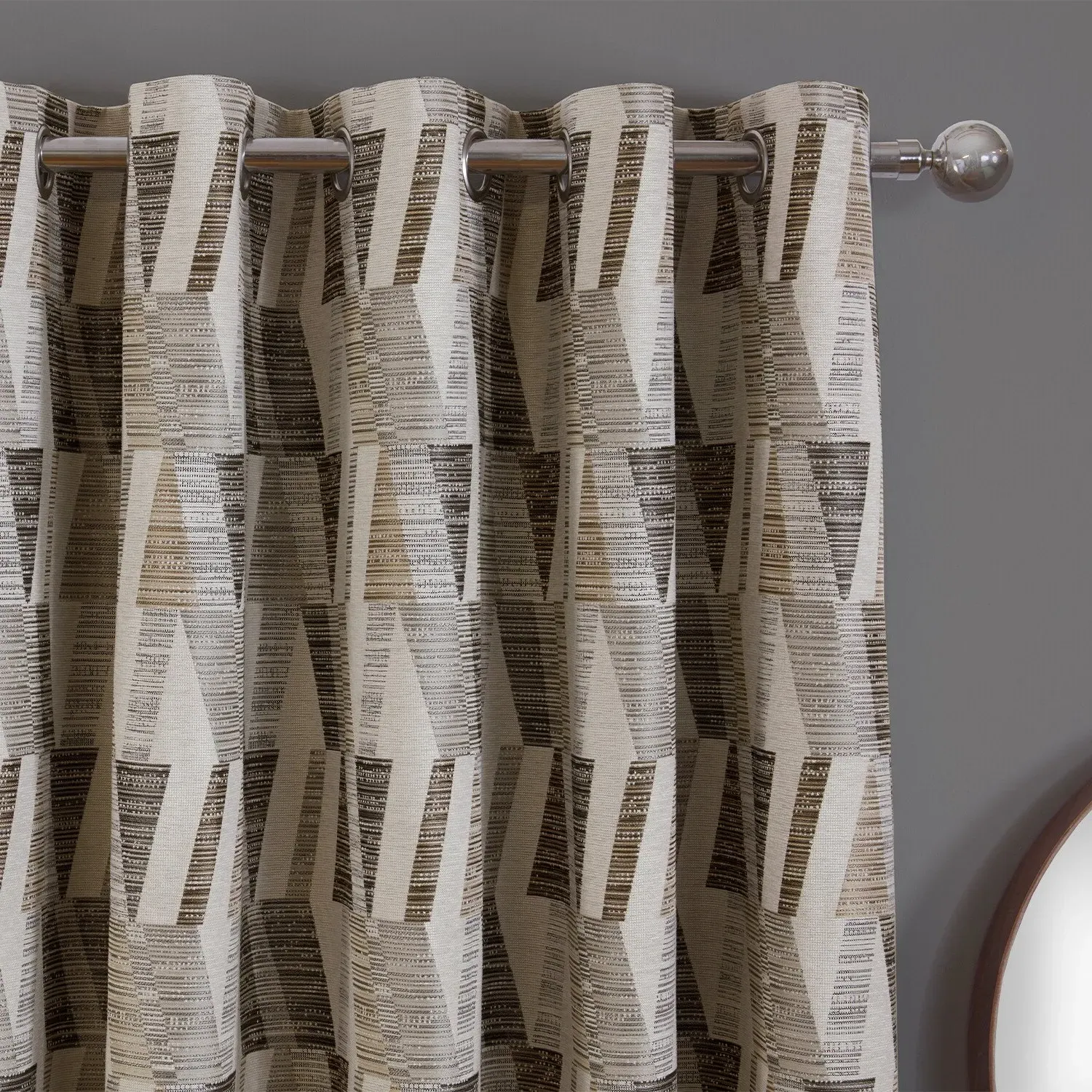 Indiana Geo Jacquard Curtain - Multicolour