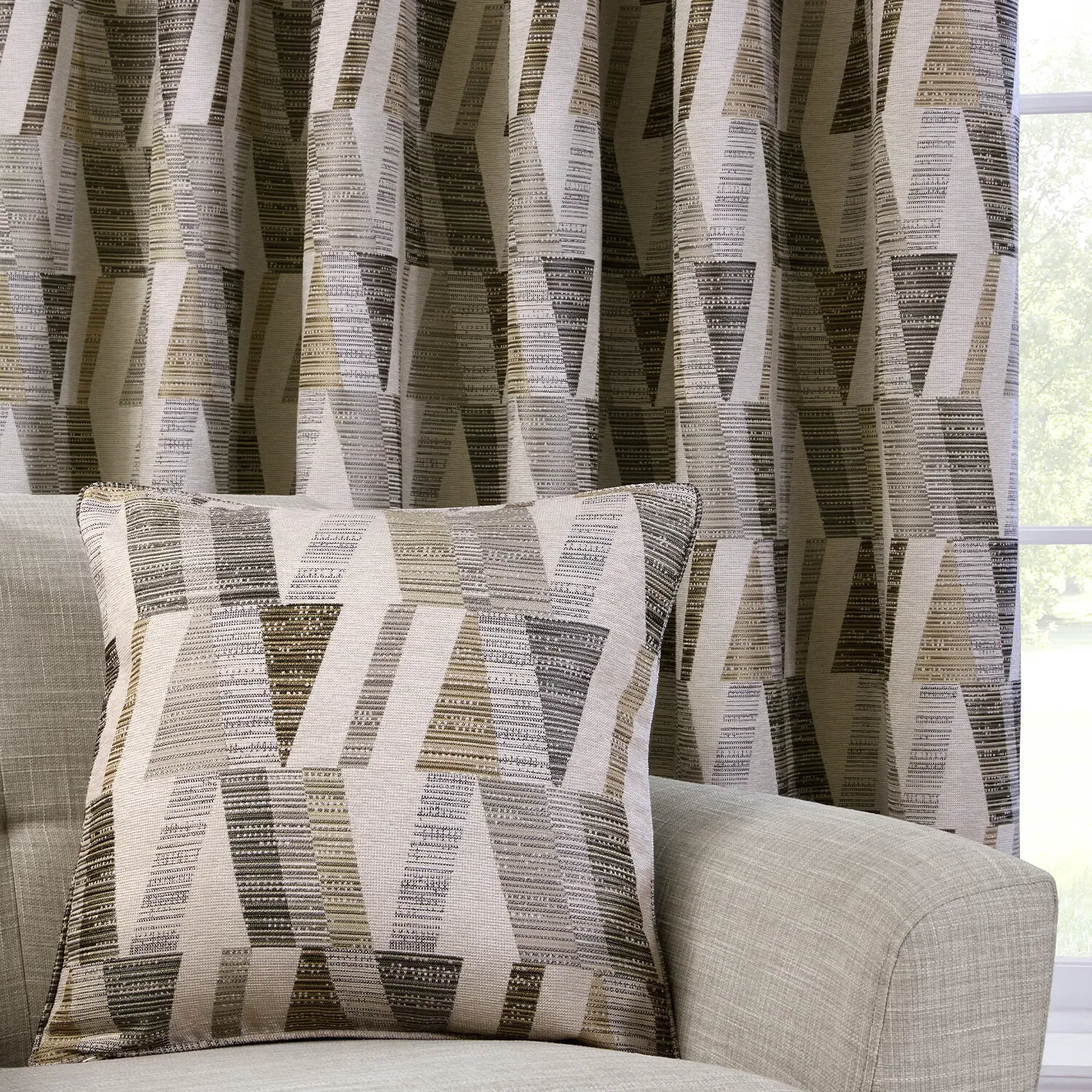 Indiana Geo Jacquard Cushion - Multicolour