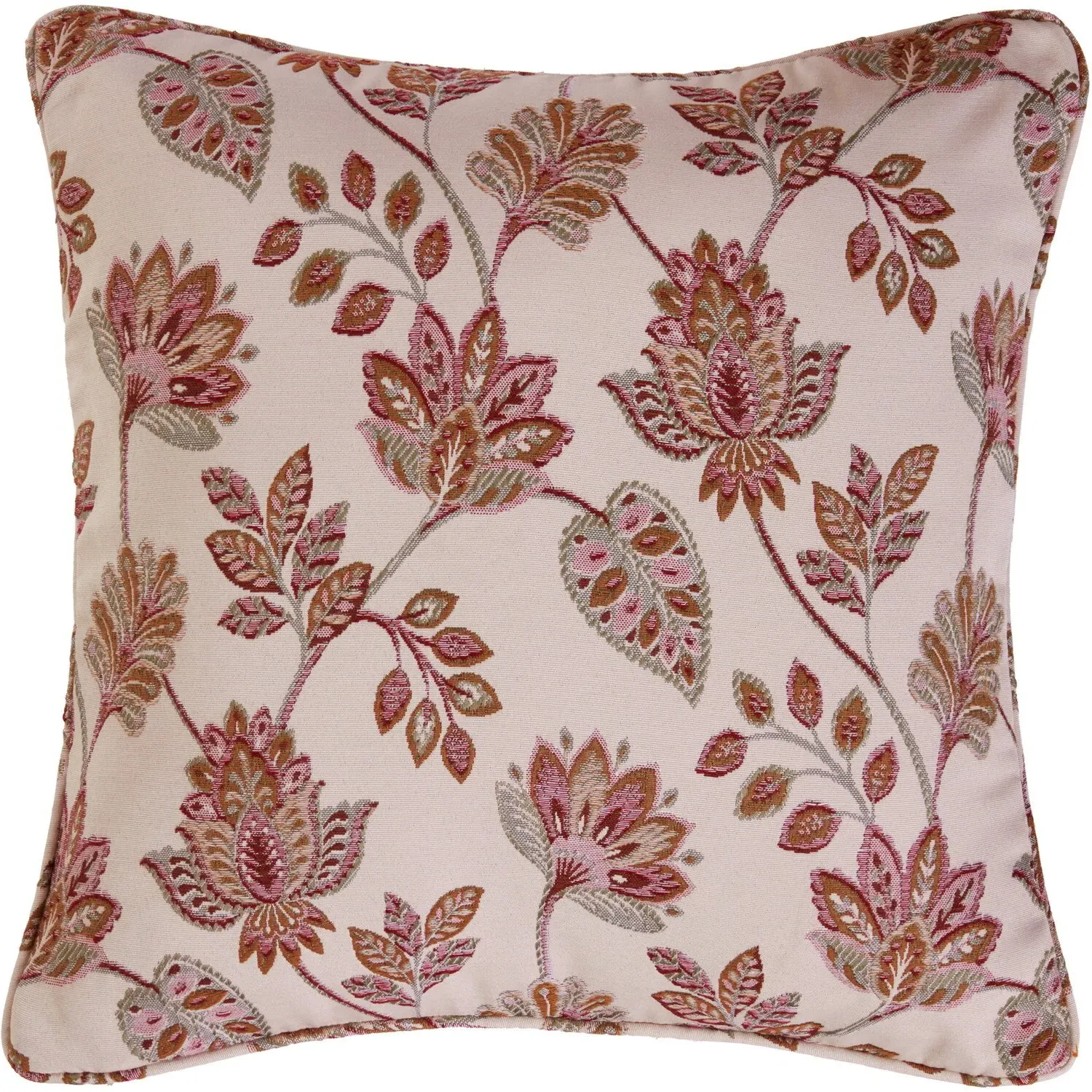 Regency Floral Jacquard Cushion - Cream image