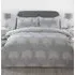 Woodbury Double Duvet Cover and Pillowcase Set - Silver, Cotton