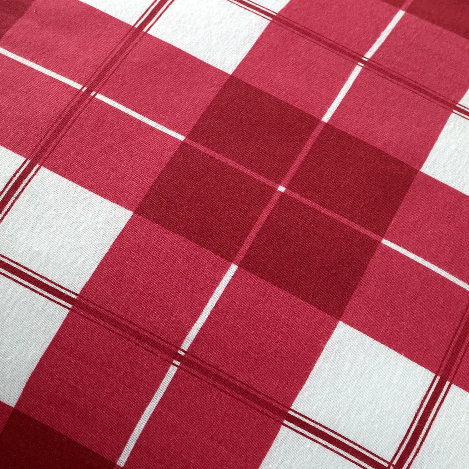 Finlay Check Single Duvet Set - Red