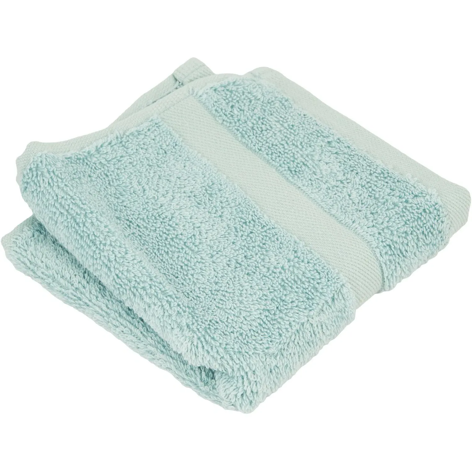 Flannel Face Cloth - Light Blue, Cotton